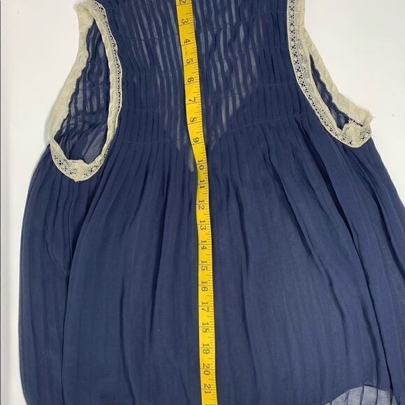 Zara navy silk sheer tank Size S - Picture 8 of 9